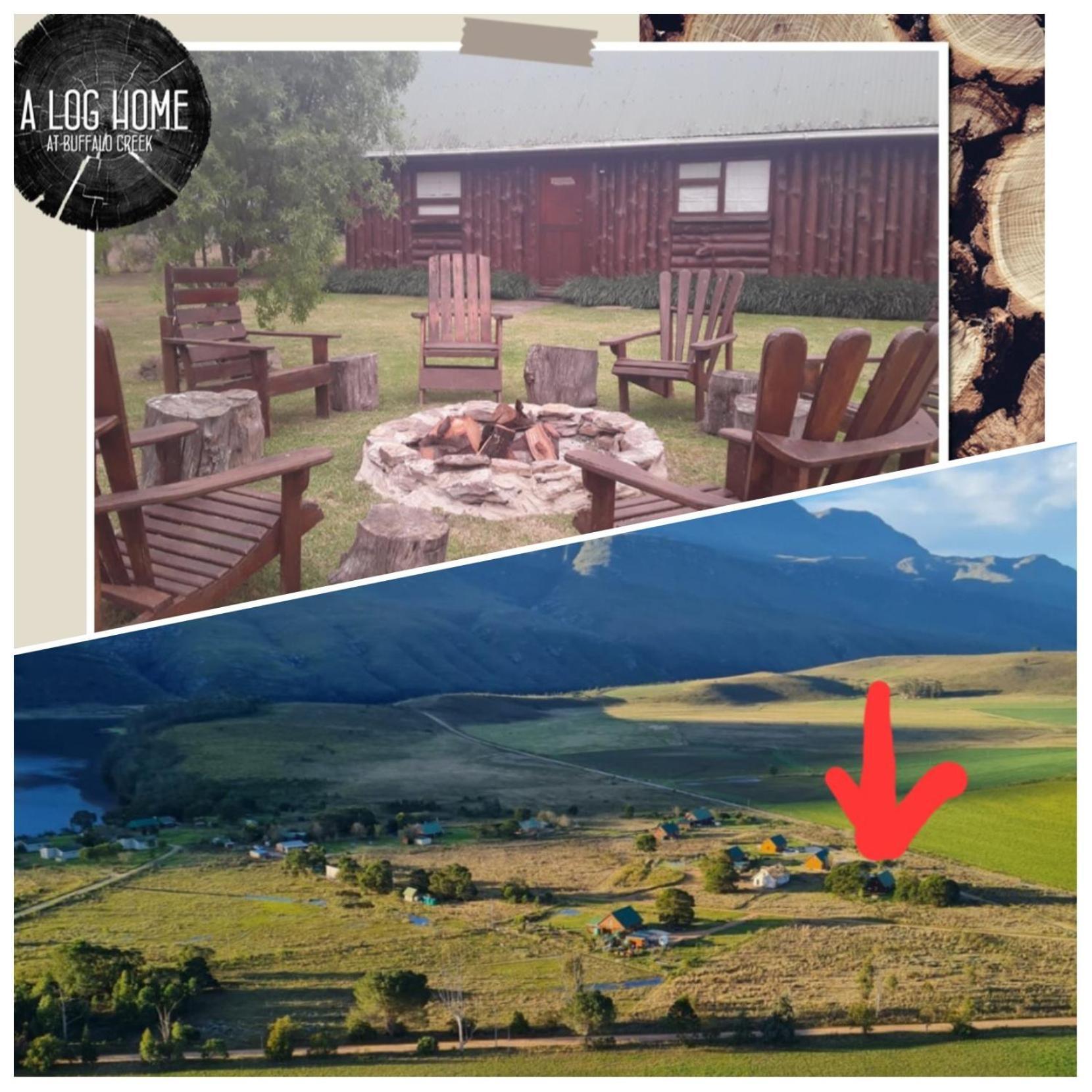 A Log Home At Buffalo Creek Buffeljagsrivier المظهر الخارجي الصورة